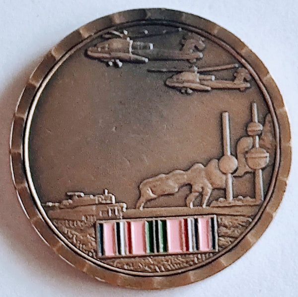 thumbnail interactive-video image 1 of Operation Desert Storm Veteran Challenge Coin – Commemorative Military Coin, Unbranded 1 of 14