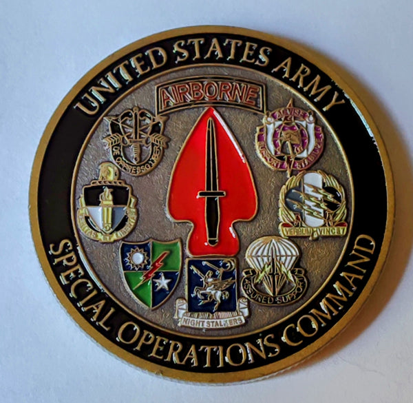 thumbnail image 2 of 1st Special Forces 'Sine Pari' Airborne Challenge Coin – Special Operations 2 of 4