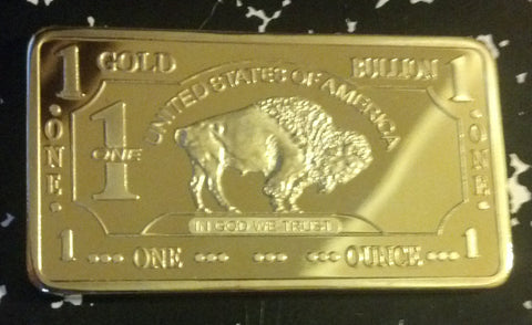 BUFFALO / BISON GOLD PLATED ART BAR – Vintage Collections