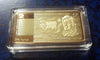 $2 AUSTRALIA CURRENCY GOLD PLATED COPPER ART BAR - 1