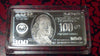 USA $100 FRANKLIN INDEPENDENCE HALL SILVER PLATED ART BAR - 1