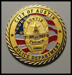 AUSTIN POLICE DEPARTMENT #1394 COLORIZED ART ROUND