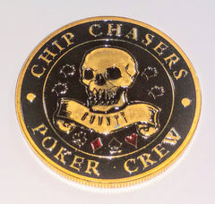 CHIP CHASERS POKER CREW COLORIZED ART ROUND CARD PROTECTOR