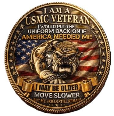 Marine Corps Veteran Military Honor Challenge Coin