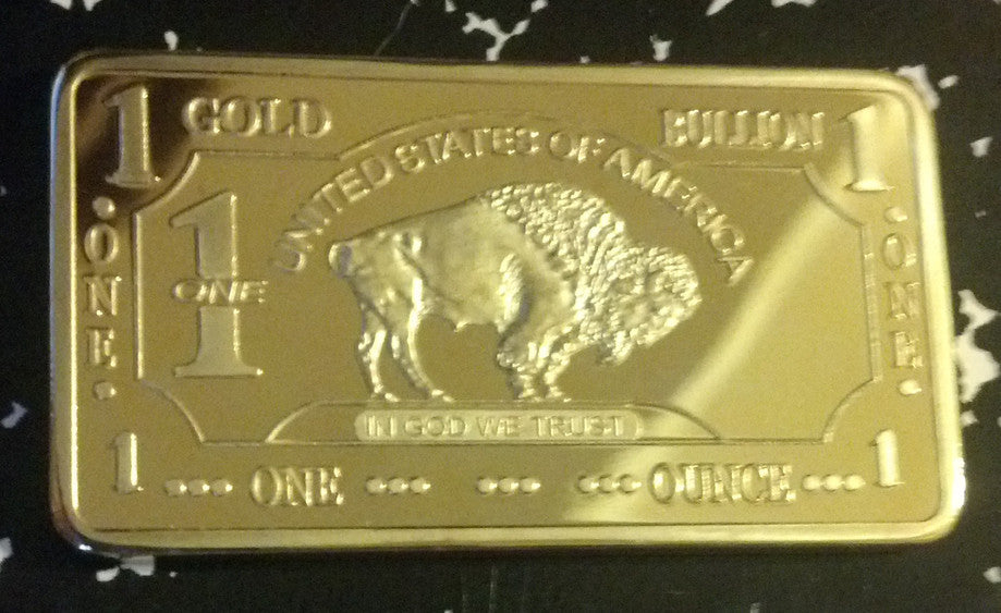 Buffalo/Bison Gold-Brass Art Bar