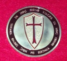 Knights Templar Horse Red/Gold Art Round