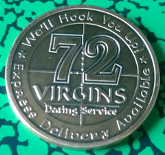 Army 72 Virgins Dating Service #S3237K Military Challenge Coin Award