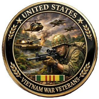 Vietnam Veteran Honor Courage Sacrifice #S8194K Military Honor Challenge Coin Award