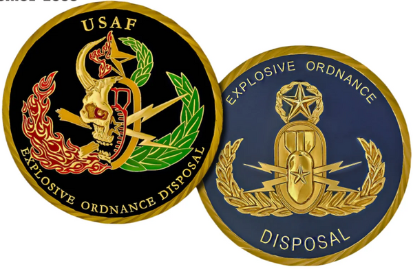 Air Force Explosive Ordnance Disposal Team #SK8475 Large Military Challenge Coin
