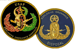 Air Force Explosive Ordnance Disposal Team #SK8475 Large Military Challenge Coin