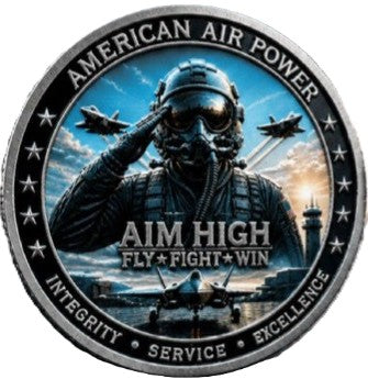 Air Force Aim High - Dominion of the Skies #S8191K Military Honor Challenge Coin Award