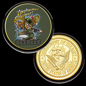 Navy Seabees - We Build #244 Military Challenge Coin Award