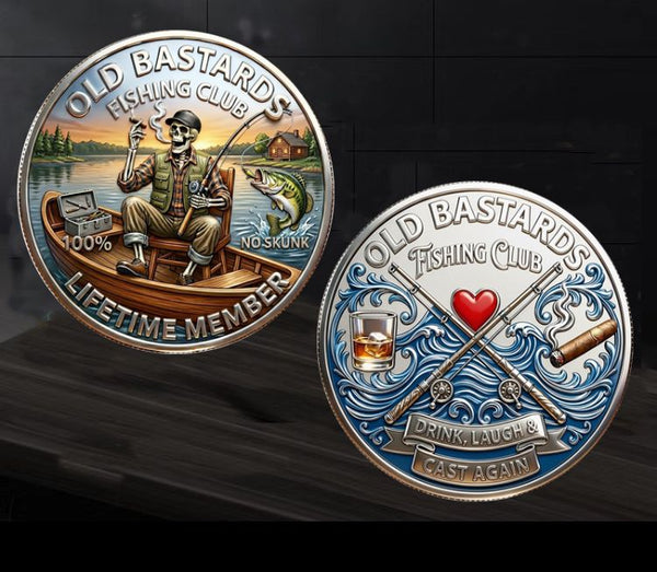 Old Bastards Fishing Club Lifetime Member #S8140K Honor Challenge Coin Award
