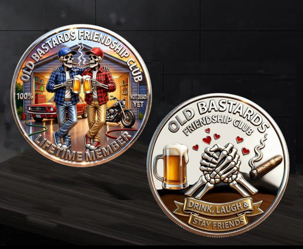 Old Bastards Friendship Club Lifetime Member #S8141K Honor Challenge Coin Award