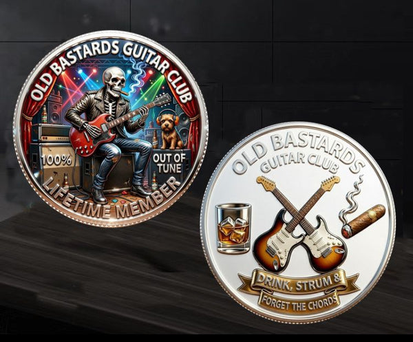 Old Bastards Guitar Club Lifetime Member #S8135K Honor Challenge Coin Award