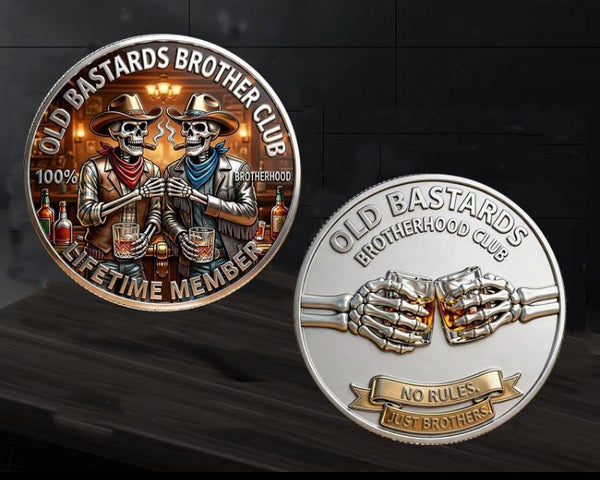 Old Bastards Brothers Club Lifetime Member #S8137K Honor Challenge Coin Award