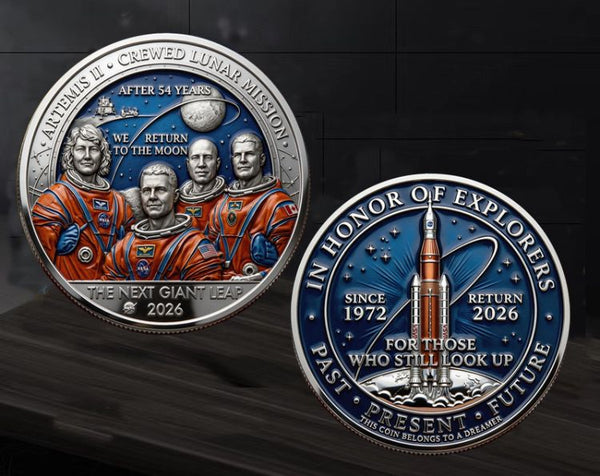 Artemis II 2026 Crewed Lunar Mission #S8152K Astronaut Honor Challenge Coin Award
