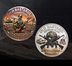 Old Bastards Veterans Club Lifetime Member #S8138K Honor Challenge Coin Award
