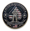 Born To Serve - Forged Into Duty - Honor and Sacrifice #S8163K Military Honor Challenge Coin Award
