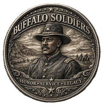 Buffalo Soldiers Who Fought To Build A Nation #S8176K Military Honor Challenge Coin Award