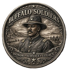 Buffalo Soldiers Who Fought To Build A Nation #S8176K Military Honor Challenge Coin Award