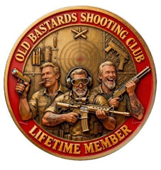 Old Bastards Shooting Club Lifetime Member #S8230K Novelty Challenge Coin Award