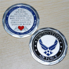 Air Force Spouse Grateful Appreciation Slvr #S3135K Military Honor Challenge Coin Award