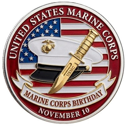 Marine Corps Birthday November 10th Semper Fidelis #S8221K Military Honor Challenge Coin Award