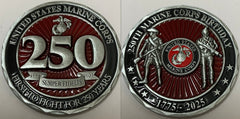 Marine Corps 250th Anniversary #SK7018 Large Military Challenge Coin
