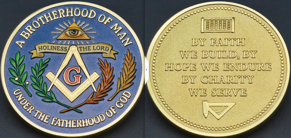 Masonic Brotherhood #S7022K Challenge Honor Coin
