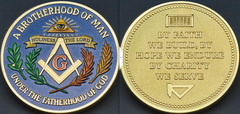 Masonic Brotherhood #S7022K Challenge Honor Coin