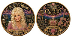Dolly Parton Queen of Country Music Icon Tribute Memorial #SDPSetK Novelty Challenge Coin Award (Set of 6 Different)