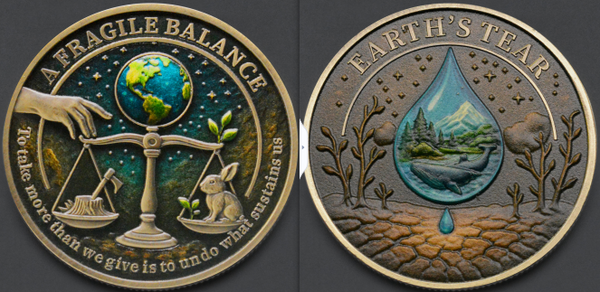 Fragile Balance - Earth's Tear #S7021K Challenge Honor Coin