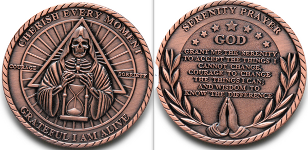 Serenity Prayer - Cherish Every Moment #S7023K Religious Challenge Honor Coin