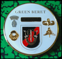 Army Special Forces Airborne White Horse #S3193K Military Honor Challenge Coin Award