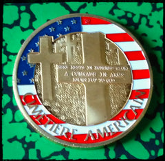Normandy American Cemetery Memorial Colorized #S3244K Military Honor Challenge Coin Award