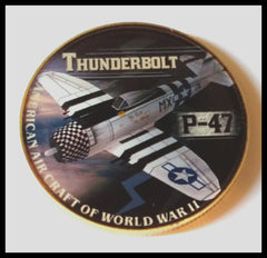 Army Air Forces P-47 Thunderbolt II Aircraft #C154B Military Honor Challenge Coin Award