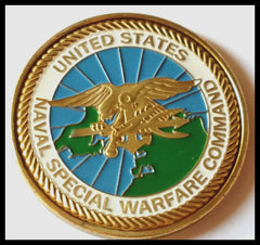 US NAVY NAVAL SPECIAL WARFARE COMMAND  #1084 COLORIZED ART ROUND