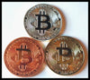 Bitcoin Trio Display Set Gld, Slvr, Copper #S3155 Novelty Honor Challenge Coin Award