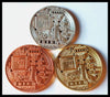 Bitcoin Trio Display Set Gld, Slvr, Copper #S3155 Novelty Honor Challenge Coin Award
