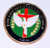 For God So Loved The World Colorized #S3154K Religious Honor Challenge Coin Award