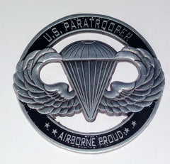 Paratrooper Airborne Proud - Always Earned Never Given Pwtr #S3144K Military Honor Challenge Coin Award