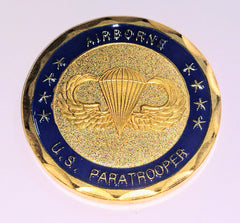 Army Airborne Paratrooper Gld #S3143K Military Honor Challenge Coin Award