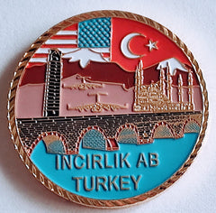 Incirlik Air Base Turkey - I was There #S3035K Military Honor Challenge Coin Award