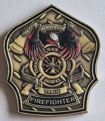 Firefighter Prayer Heroes are Made #S3053K Government Honor Challenge Coin Award
