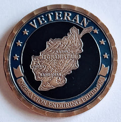 Operation Enduring Freedom Afghanistan Veteran #S3040K Military Honor Challenge Coin Award