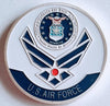 USAF AIR FORCE EMBLEM 45mm #3004 COLORIZED ART ROUND