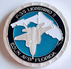 Air Force F-35 Lightning II Eglin AFB #S3048K Military Honor Challenge Coin Award