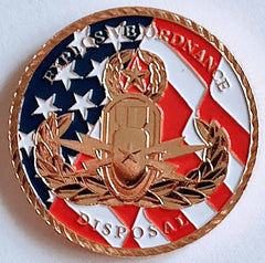EOD Explosive Ordnance Disposal Engravable #S3036K Military Honor Challenge Coin Award