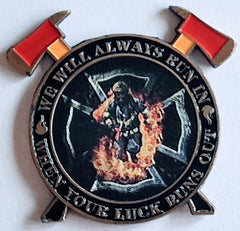 Firefighter Thin Red Line - We Run in When Your Luck Runs Out #S3052K Government Honor Challenge Coin Award